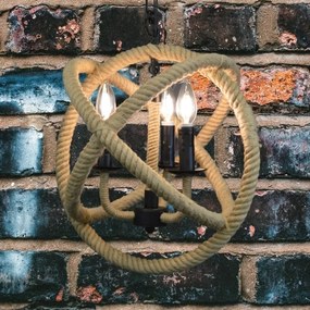 LED Lampadario a sospensione con catena ROPE GLOBO 3xE14/4,3W/230V