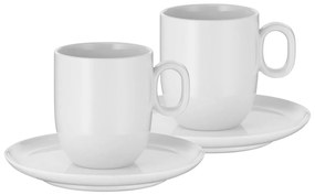 WMF - SET 2x Tazza di crema di caffè con piattino BARISTA 170 ml bianco