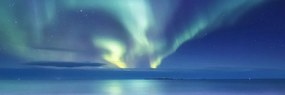 Stampa su tela – Aurora boreale sull'oceano
