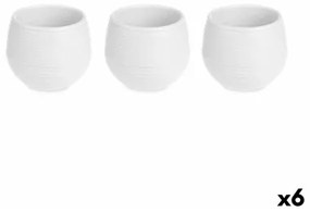 Set di Vasi Bianco Plastica 12 x 12 x 11 cm (6 Unità)