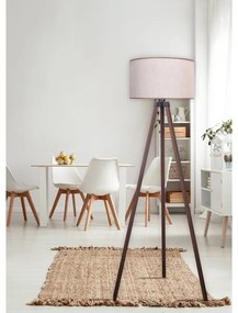 Duolla - Lampada con piedistallo 1xE27/60W/230V diametro 44 cm beige/marrone