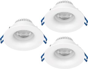 Eglo 902272 - Set 3 faretti LED da incasso per bagno SALABATE LED/4,9W/230V Ø 8,8 cm IP65 bianco