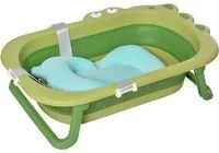 Vaschetta Bagnetto per Bambini 80x53,9x20,8 cm Antiscivolo Pieghevole Verde