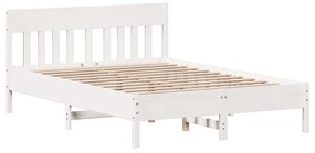 Letto senza materasso bianco 140x200 cm legno massello di pino