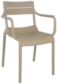 LUSSO Beige - MODERNA SEDIA DA CUCINA GIARDINO BAR (IMPILABILE)