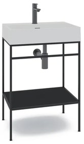 Mobile sottolavabo e lavabo Outline nero L 60 x H 89 x P 45.5 cm