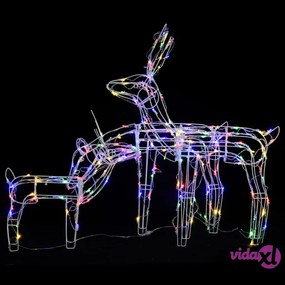 vidaXL Decorazioni di Natale a Forma di Renne 3 pz 229 LED
