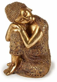 Statua Decorativa Buddha Seduto Dorato 20 x 30 x 20 cm (4 Unità)