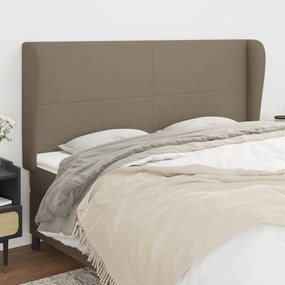 Testiera Ad Orecchio Tortora 163x23x118/128 Cm İn Tessuto /