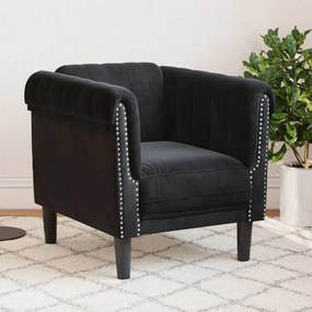 Poltrona Nera İn Velluto /