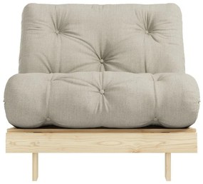 Poltrona greige allungabile con rivestimento in lino Roots – Karup Design