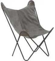 Sedia Montana 74x71x103 cm in Ferro e Poliestere Grigio e Marrone