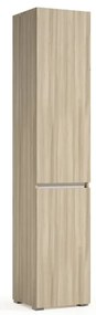 Mobile lavanderia con cesto portabiancheria Laundry 2 ante in truciolare olmo P 37 x L 45 x H 195 cm