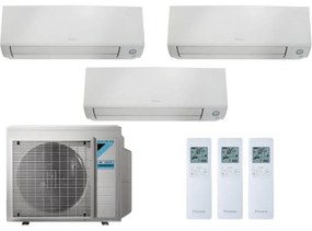 Climatizzatore Trial Split Reversibile Daikin Perfera All Season A+++/A++ 9000 + 12000 + 12000 BTU Inverter Wi-Fi (3MXM68A + FTXM25A + FTXM35A +