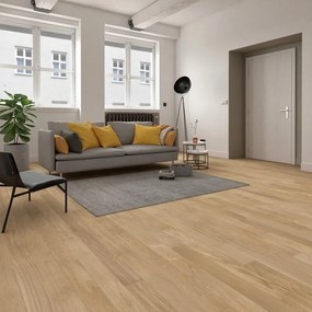 Parquet prefinito in rovere verniciato e spazzolato sp. 14 mm Intenso M da 1.227 m²