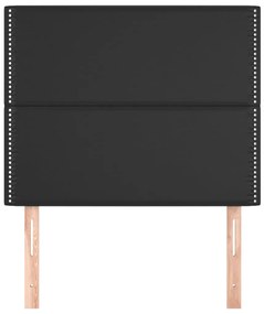 Testiera 2 pz nero 90x5x78/88 cm in similpelle