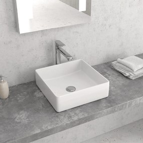 Lavabo D'Appoggio 36x36 Cm Karag Bianco Lucido