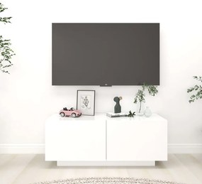 Mobile Porta Tv Bianco 100x35x40 Cm İn Legno Multistrato /