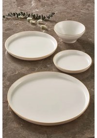 Set da tavola 16 pezzi beige/dorato in porcellana