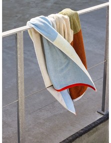 Asciugamano azzurro in spugna di cotone 70x140 cm Block - Hübsch