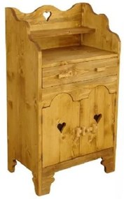 Base credenza 2 ante con cuori e 1 cassetto - LM-TD024