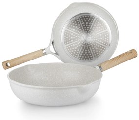 Set 2 padelle 24 e 28 cm bianche Belly Cosy