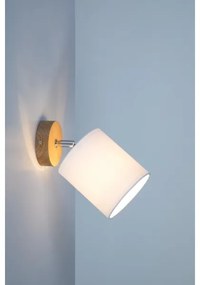 Spot-Light 56744174 - Applique da parete APRILLIA 1xE27/25W/230V rovere bianco