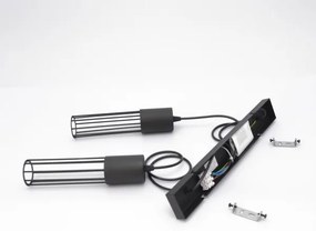 Lampadario a sospensione con filo MELODY 2xE27/15W/230V nero