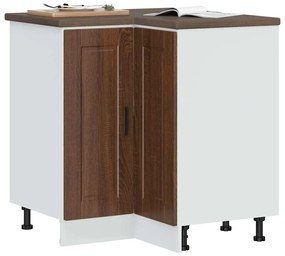 Base ad angolo cucina porto rovere marrone in legno multistrato