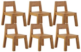 Set di 6 sedie da giardino legno di acacia chiaro LIVORNO Beliani