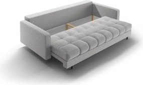 Divano grigio chiaro allungabile/con contenitore con rivestimento in bouclé 222 cm Bali – Cosmopolitan Design