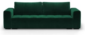 Divano letto in velluto verde Luca - Milo Casa