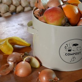 Contenitore per rifiuti compostabili bianco 6,3 l Vintage - Esschert Design