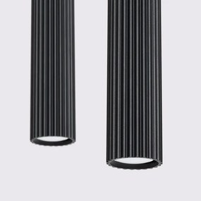 Sollux SL.1574 - Lampadario a sospensione con filo KARBON 2xGU10/10W/230V nero