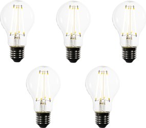 Set di 5 Lampadine LED E27 A60 Chiare 2.2W 470 lm 3000K