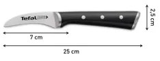 Tefal - Coltello inox ICE FORCE 7 cm cromo/nero