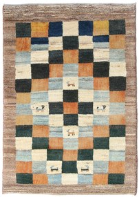 Gabbeh Tappeto 140 x 100 Beige (Iran) Annodato A Mano