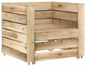 Set Divani da Giardino su Pallet 2 pz Legno di Pino Impregnato