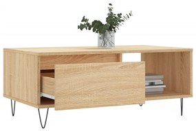 Tavolino salotto rovere sonoma 90x50x36,5 cm legno multistrato