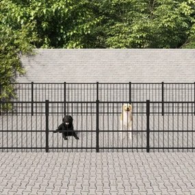 Gabbia per Cani da Esterno in Acciaio 42,34 m²