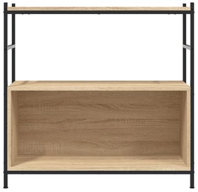 Libreria rovere sonoma 80x30x78,5 cm legno multistrato e ferro