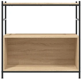 Libreria rovere sonoma 80x30x78,5 cm legno multistrato e ferro