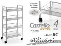 Carrello da cucina metallo bianco