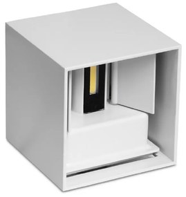 Applique Led cubo da parete 6W Doppia emissione Bianco IP65 Bianco caldo 3000K Wisdom