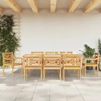 Set da Pranzo per Giardino 9 pz in Legno Massello di Teak 3155983