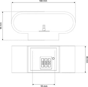 Applique da Parete LINEAR in Gesso Pitturabile G9