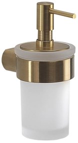 Dispenser di sapone a parete in vetro bianco-oro 110 ml Pirenei - Sapho