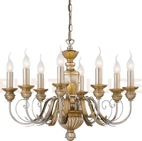 Firenze lampadario a sospensione 8 luci attacco e14 oro antichizzat...