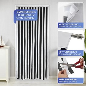 Tenda termica per porte in nero-argento 90x200 cm - Maximex