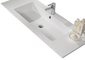 Lavabo da appoggio Loto rettangolare in ceramica L 35 x P 46 x H 12.5 cm bianco